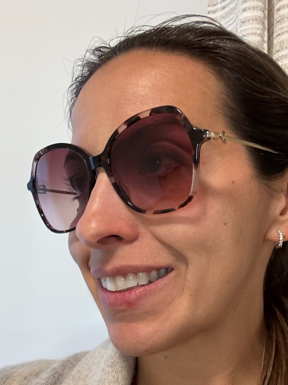 Longchamp LO705S Oversized Gradient Rose Pink Tortoise Sunglasses